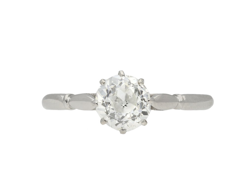 Edwardian diamond solitaire ring hatton garden
