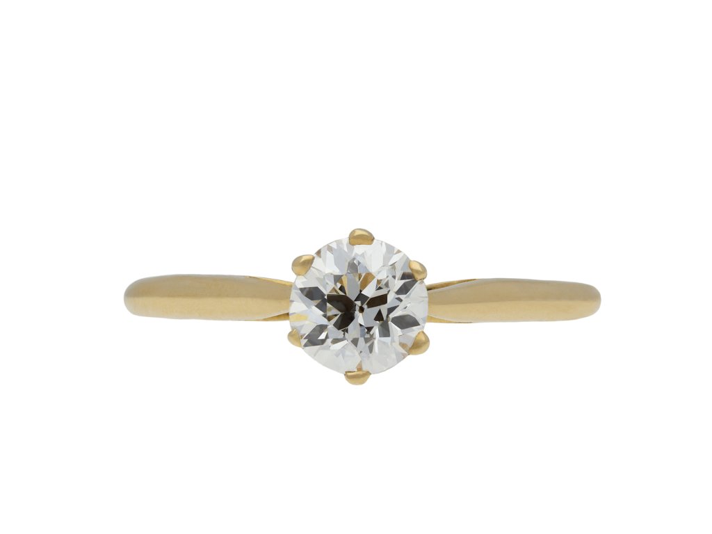 Diamond solitaire ring, French hatton garden