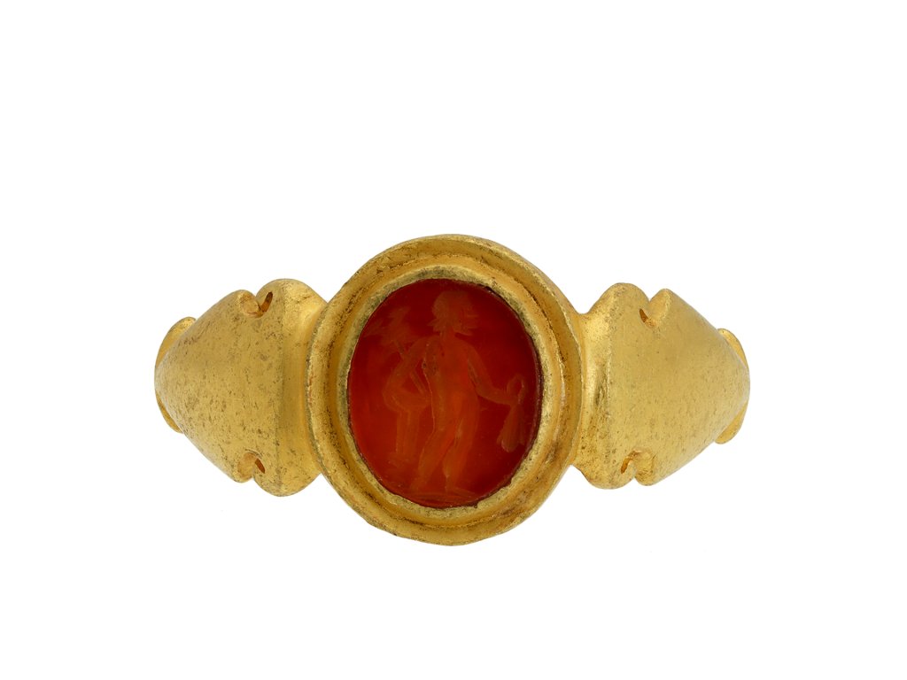 Ancient Roman cornelian signet ring hatton garden