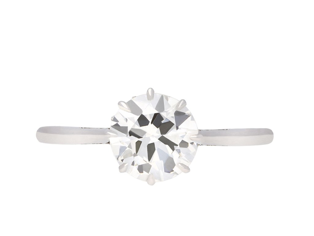 Art Deco solitaire diamond ring, circa 1920.Hatton Garden