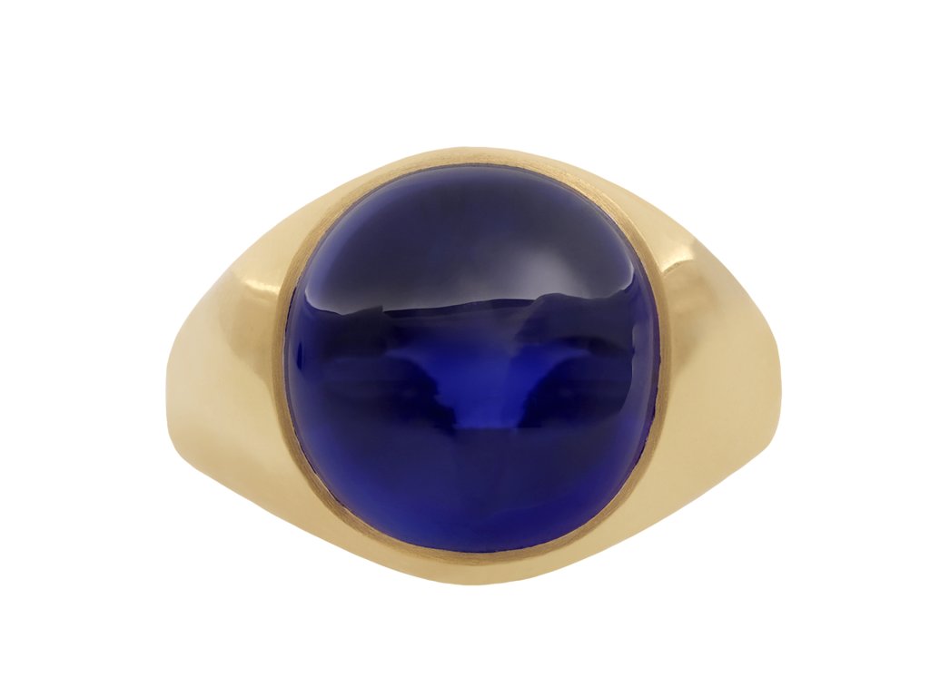 Burmese sapphire solitiare ring, circa 1990. hatton garden