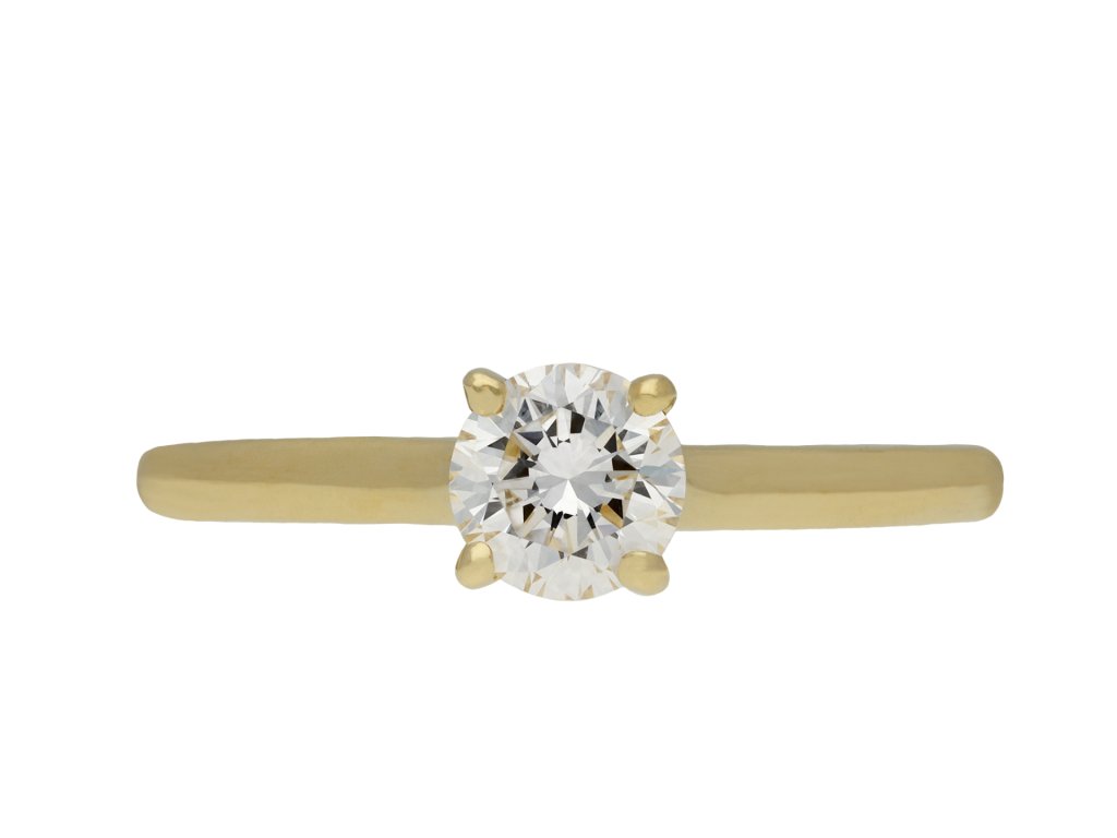 Diamond solitaire ring, English hatton garden