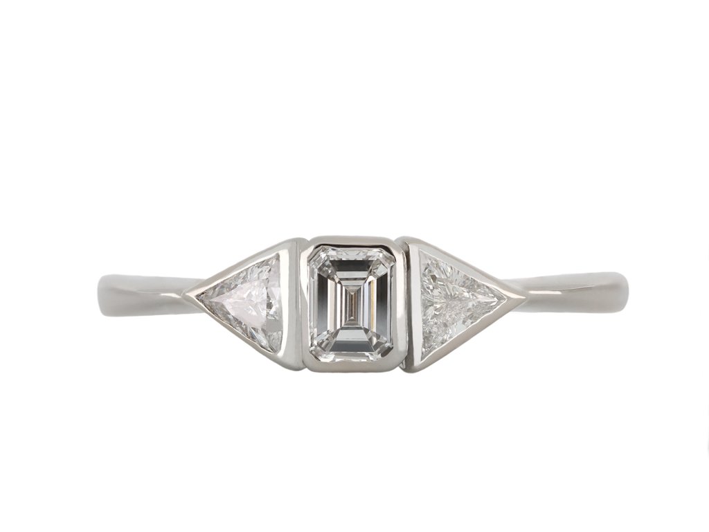 Vintage diamond three stone ring, circa 1960 hatton garden