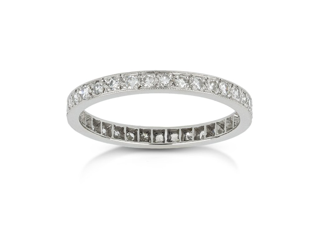 Diamond full eternity ring, circa 1920