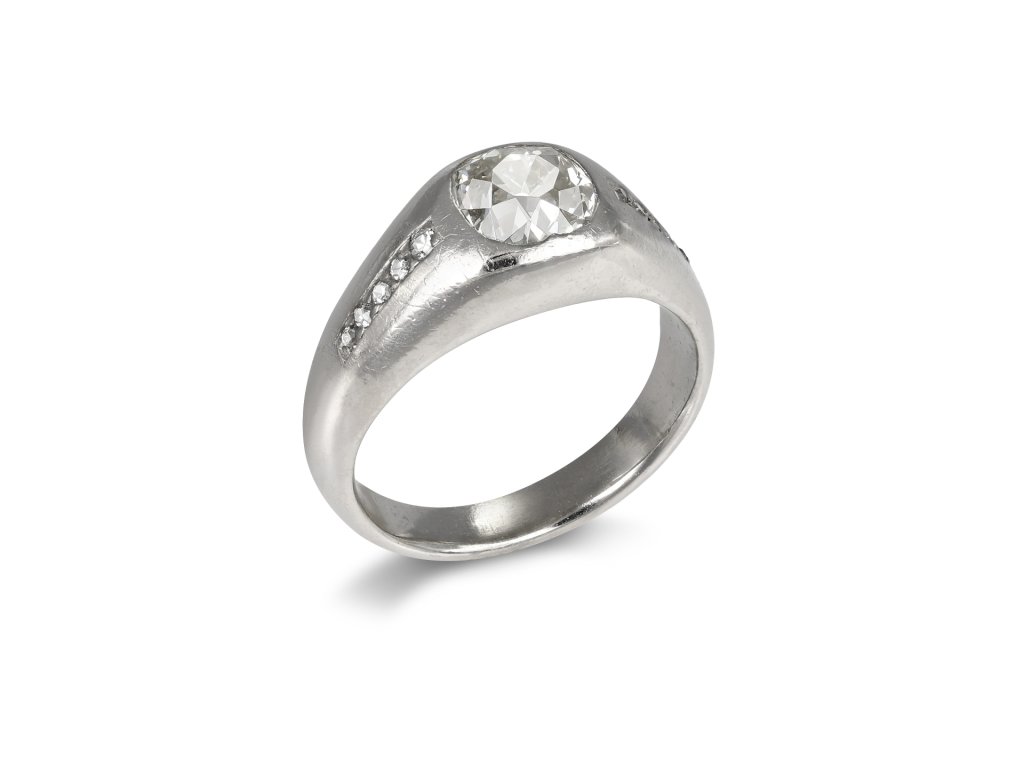 Diamond gypsy ring, circa 1960.