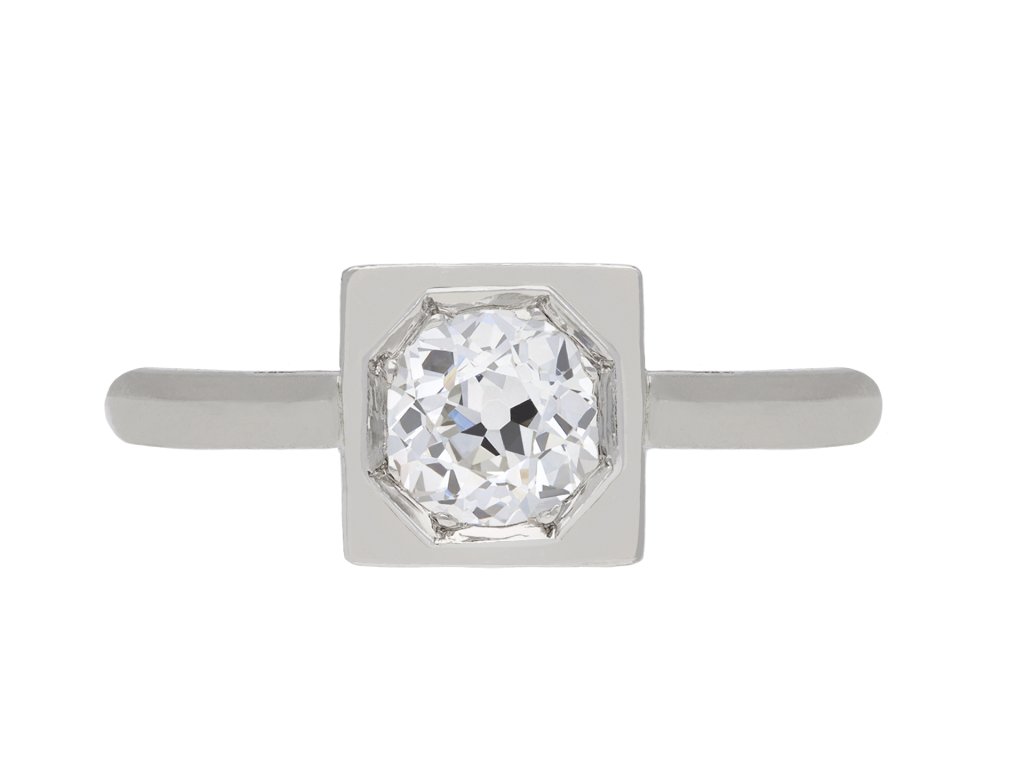 Art Deco Diamond Solitaire Ring, circa 1930. Hatton Garden