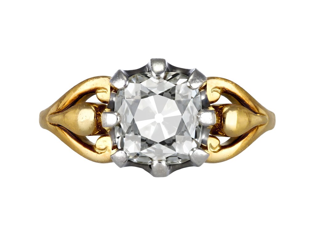 Victorian old mine diamond solitaire ring, circa 1900 hatton garden