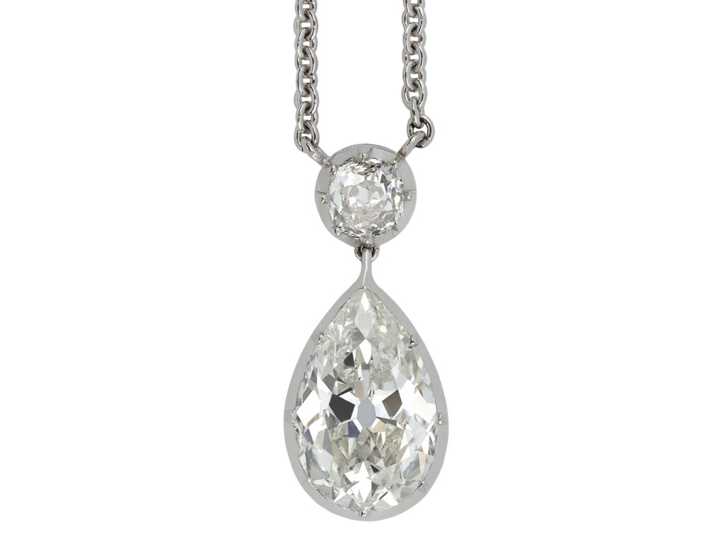 Diamond drop necklace, circa 1920 hatton garden