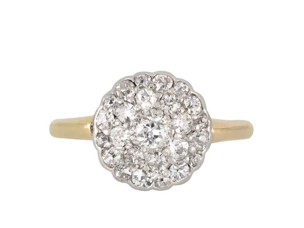 Edwardian diamond cluster ring, circa 1910 hatton garden