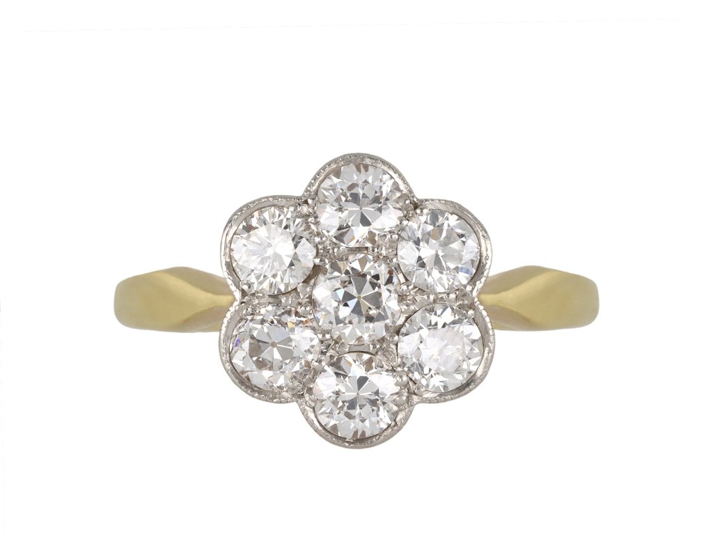 Edwardian diamond coronet cluster ring, circa 1915 hatton garden