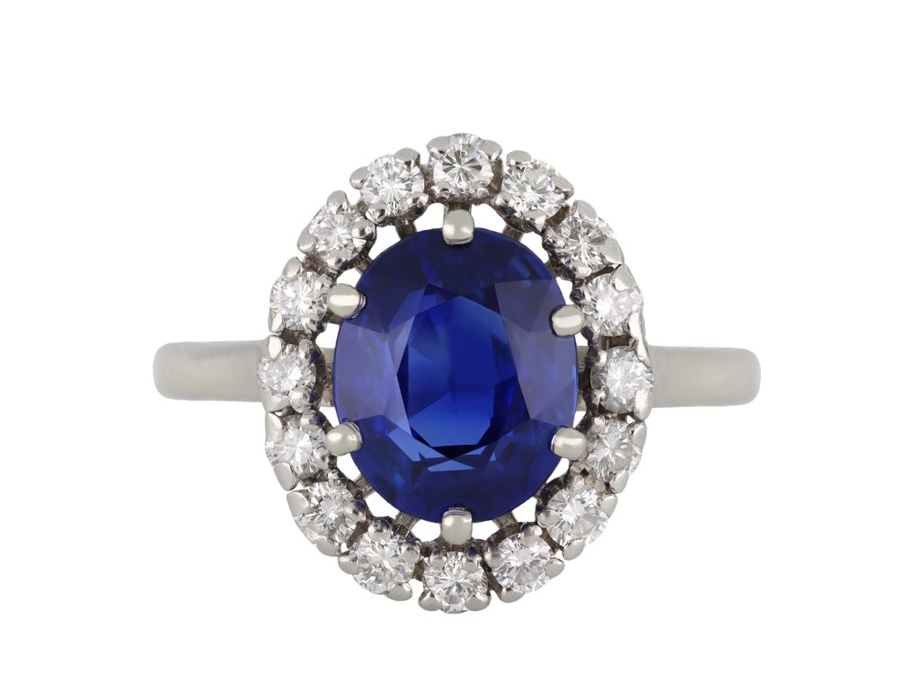  Mellerio Burmese sapphire diamond coronet cluster hatton garden