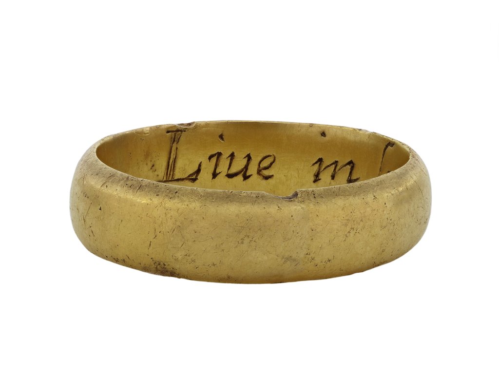 Post Medieval posy ring Live in love love in god hatton garden