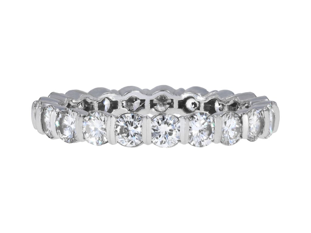 Vintage diamond full eternity ring, French, 1960. hatton garden