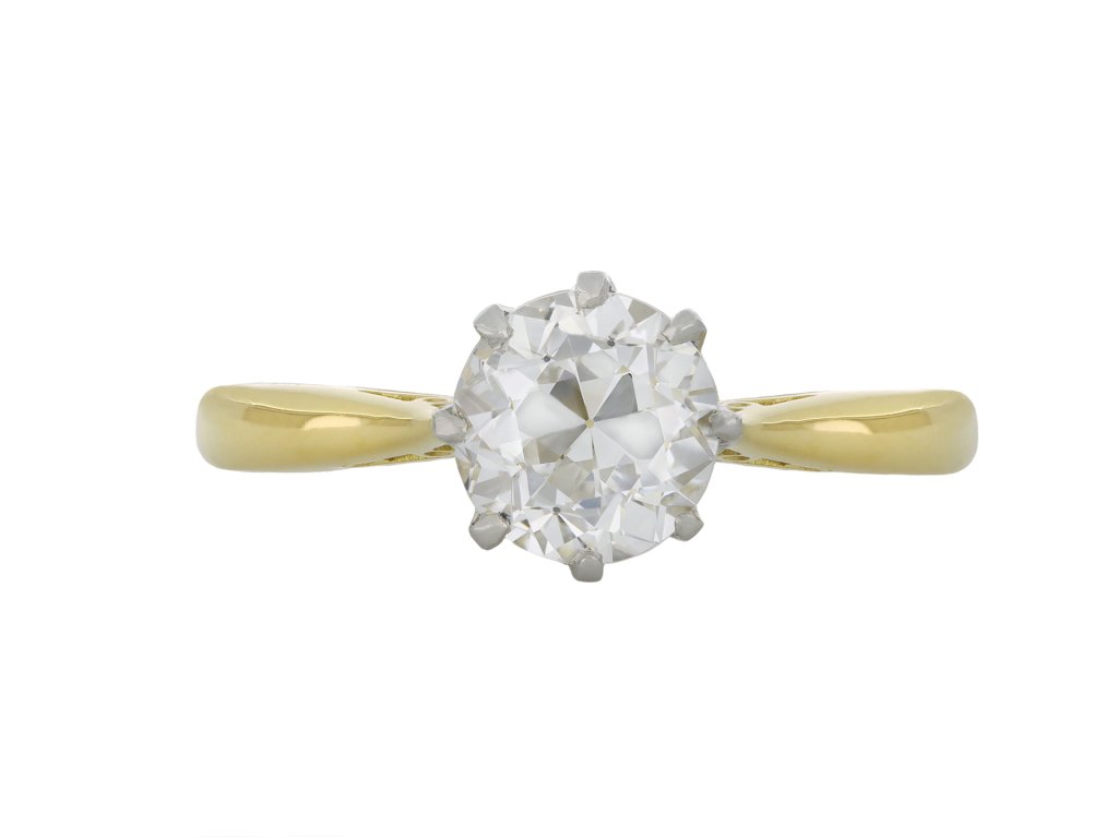 Golconda type IIa diamond solitaire ring, circa 1910.