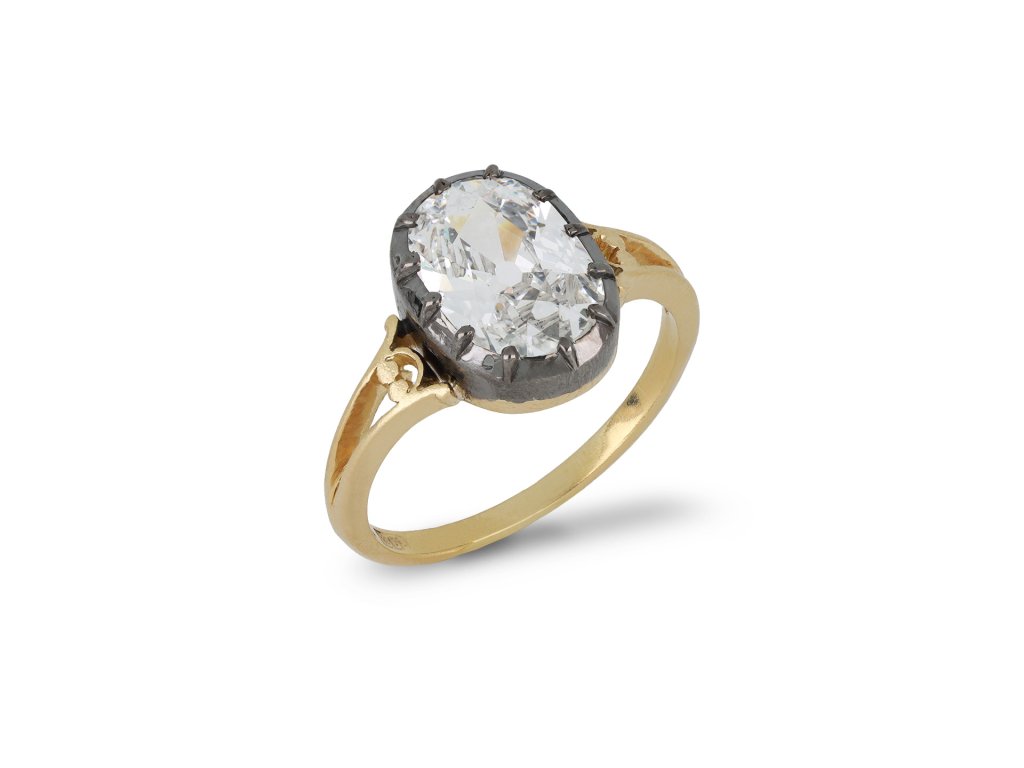 Victorian Diamond Solitaire ring, circa 1880. 