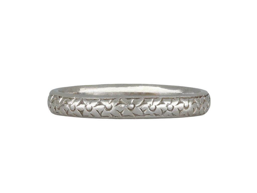 Engraved Wedding Band, circa 1920.