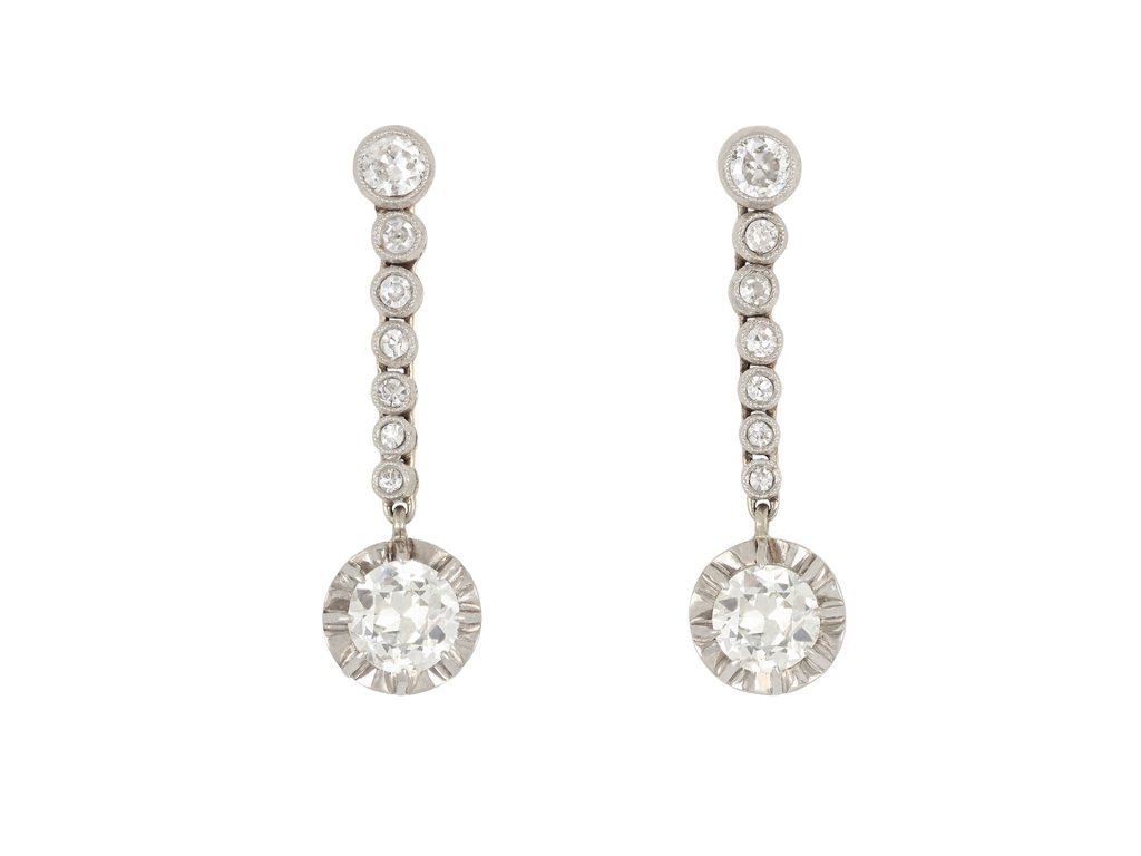Edwardian diamond drop earrings.
