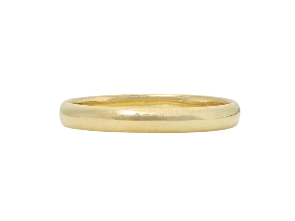 Yellow gold wedding band, circa 1950.