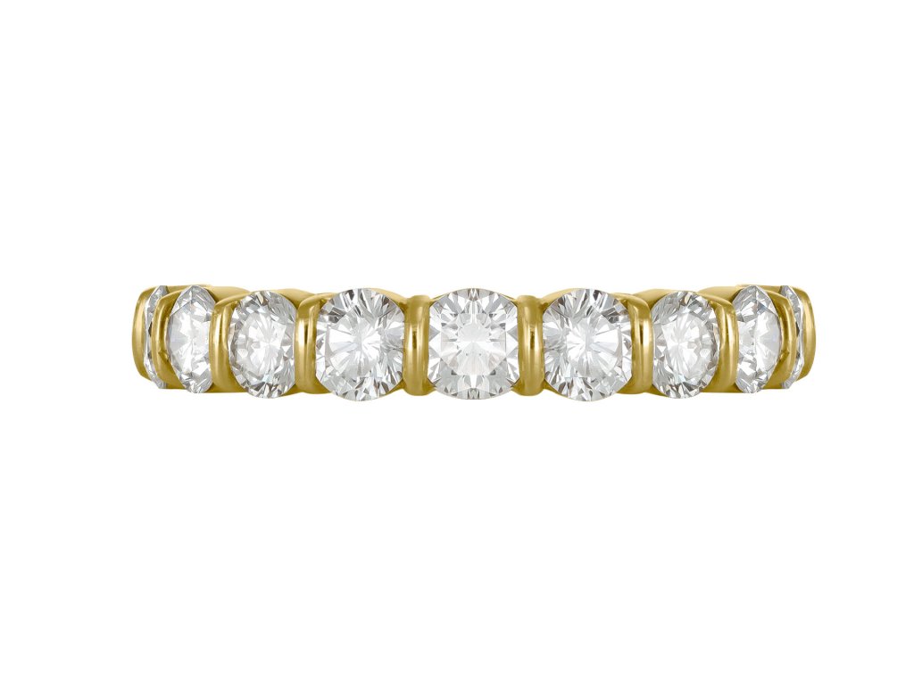 Diamond full eternity ring, circa 1970.
