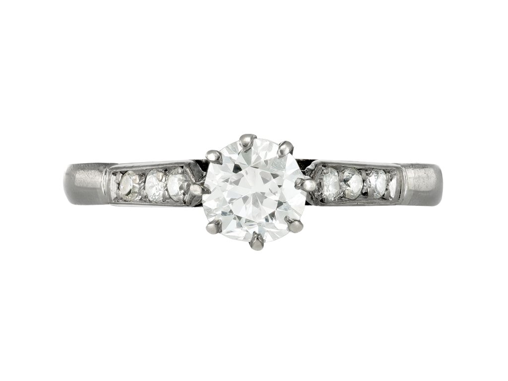 A diamond ring, mid 20th century 