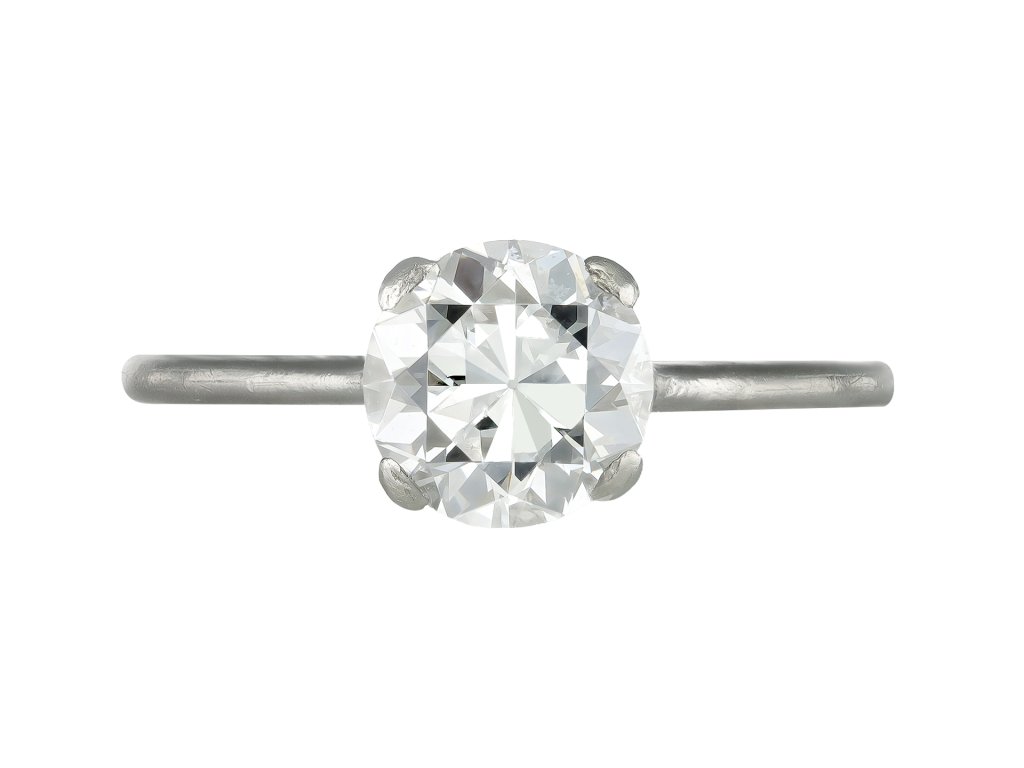 Henri Picq diamond solitaire ring, French, circa 1915.