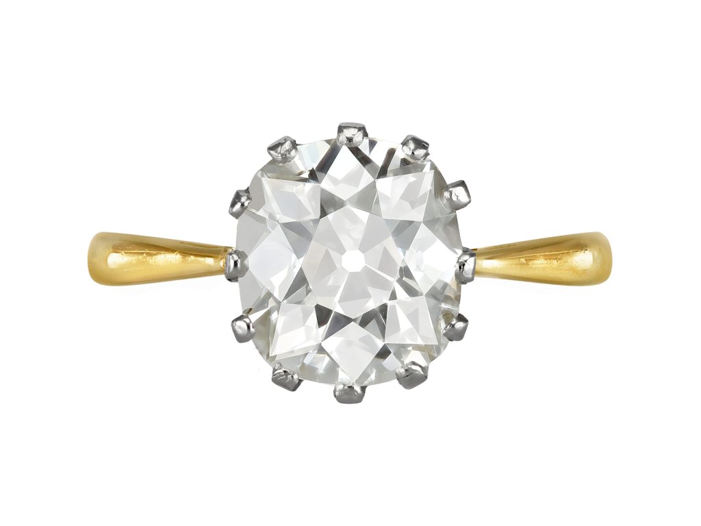Old mine diamond solitaire ring.