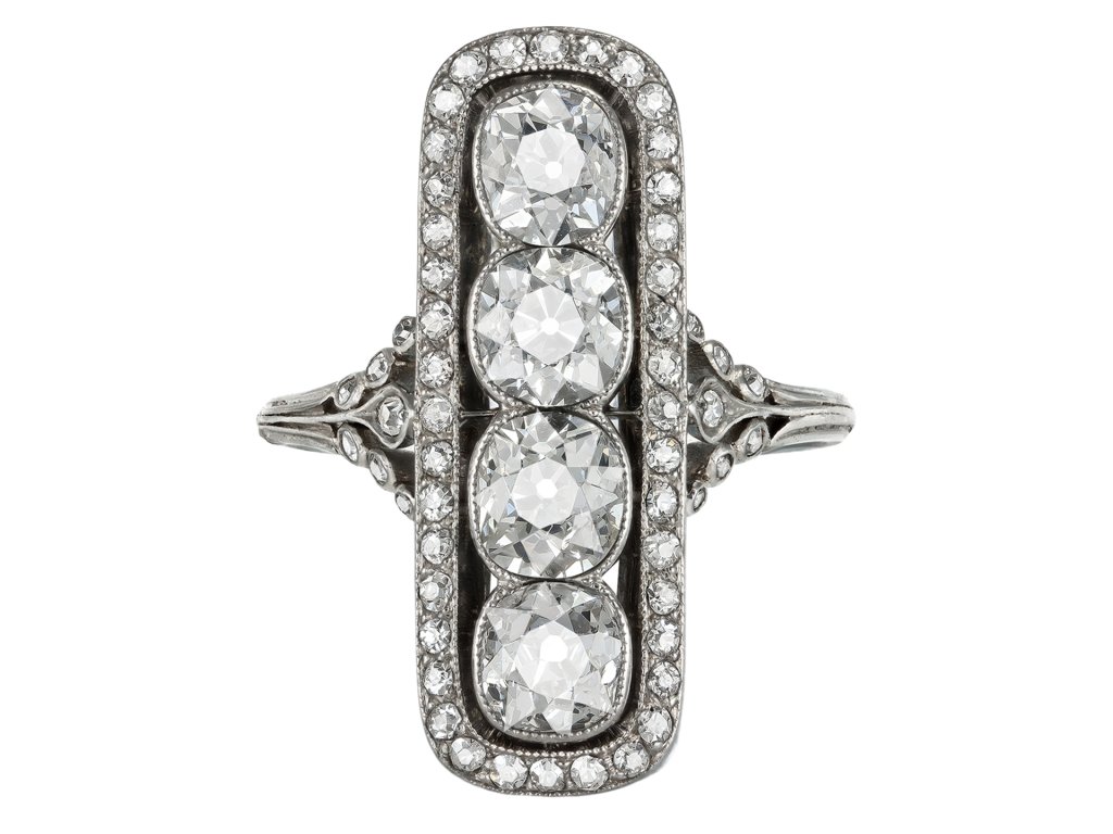 Belle &Eacute;poque diamond cluster ring, French, circa 1910.
