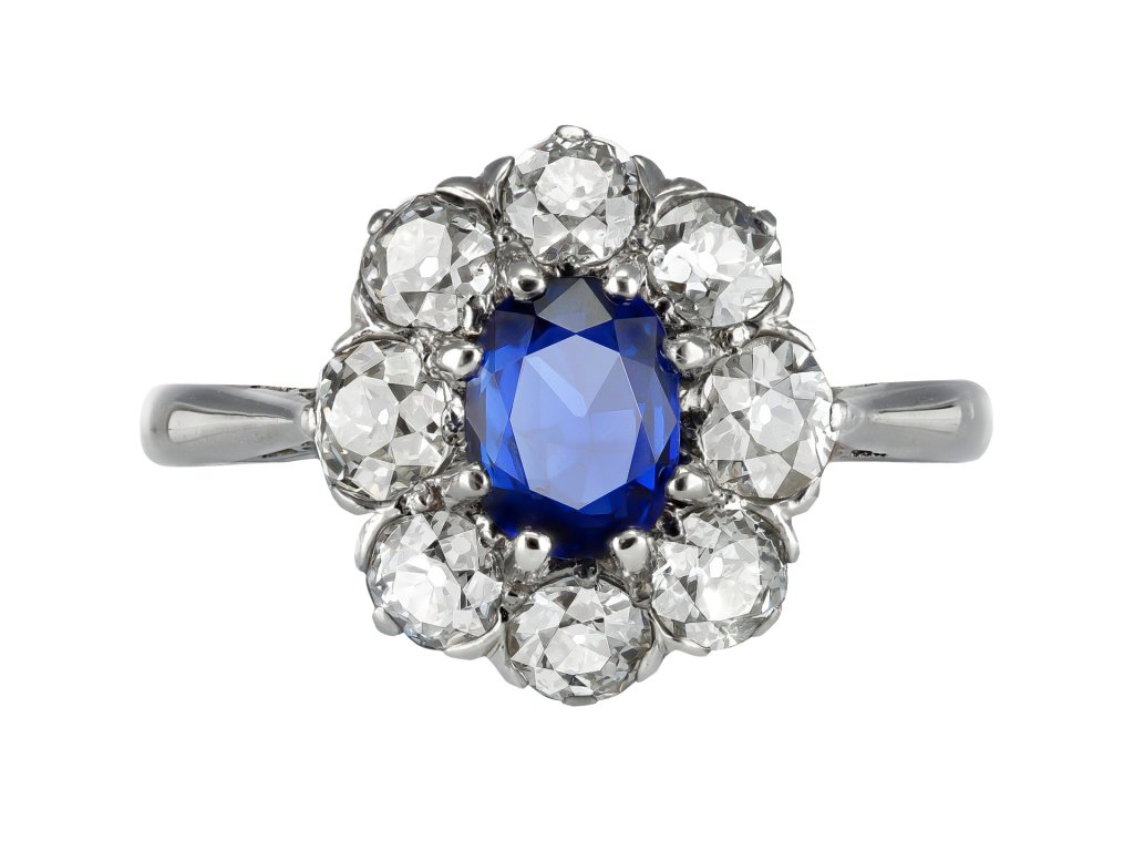 Early 20th Century sapphire and diamond ring. 