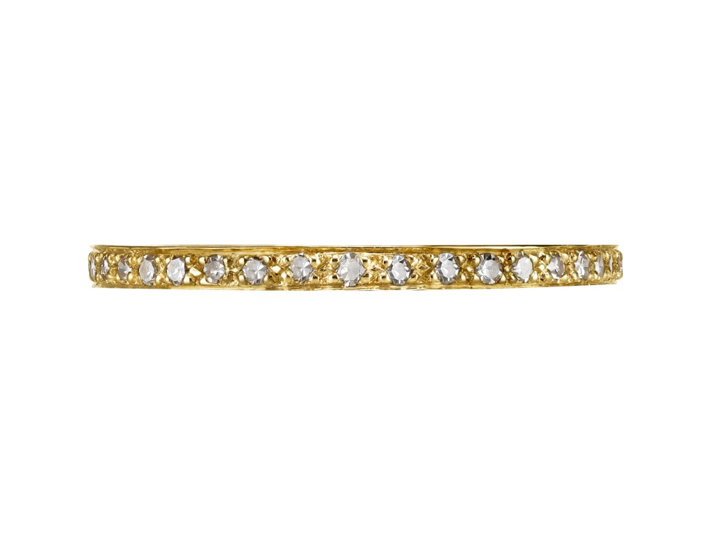 Diamond full eternity eternity ring, circa 1950. 