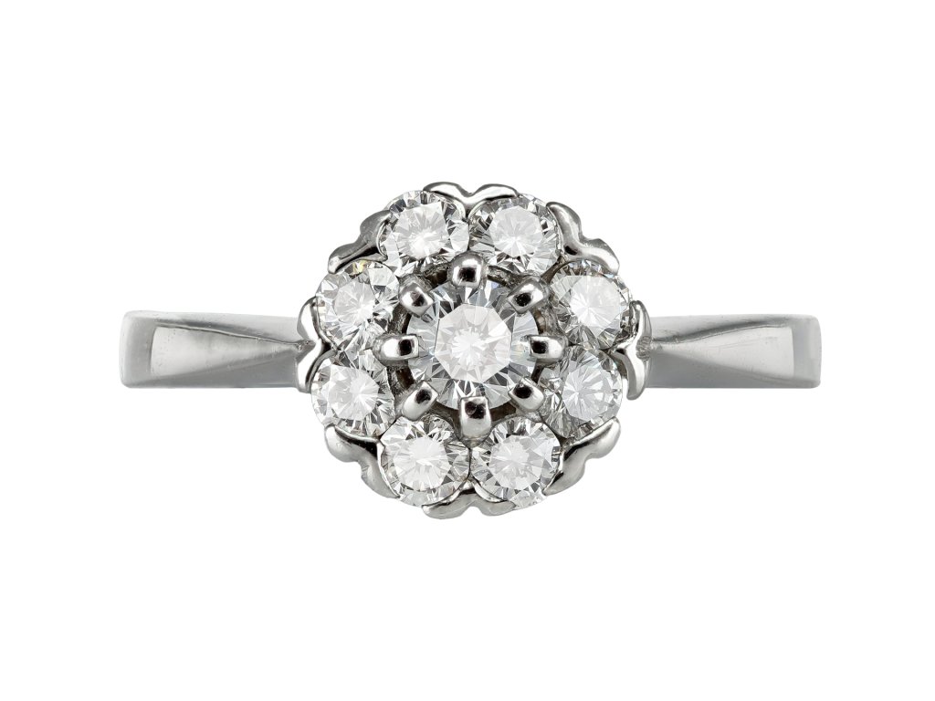 Diamond coronet cluster, Swedish, circa 1960. 
