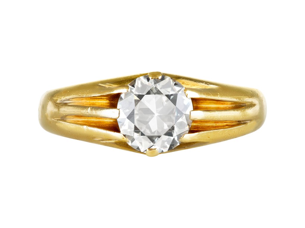 Victorian diamond solitaire ring, English, 1901. 