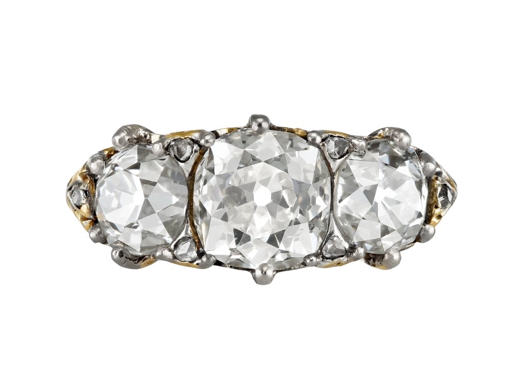 Victorian Diamond Three stone ring, circa 1890. 