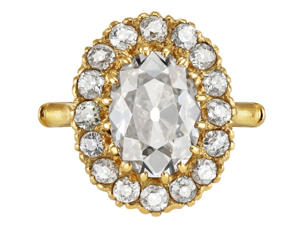 Old mine diamond coronet cluster, late 19th Century.