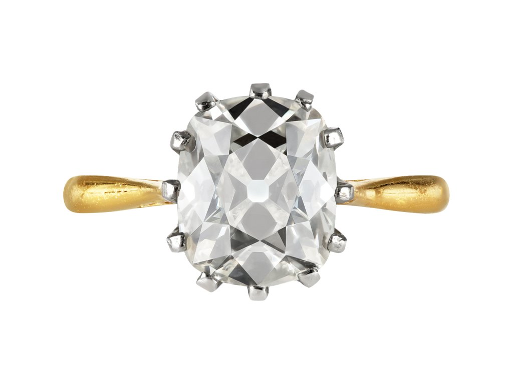 3.00 carat Old mine diamond solitaire, early 20th century.