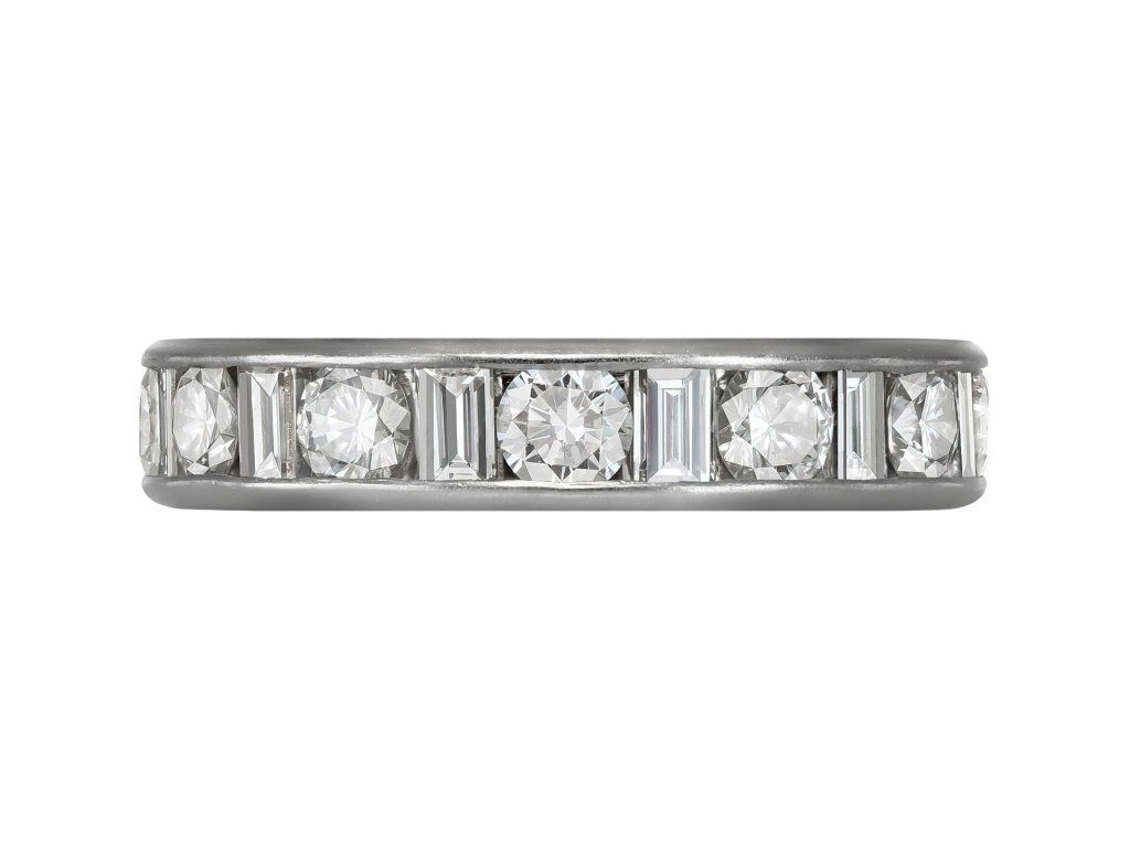 Diamond full eternity ring, mid 20th Century.