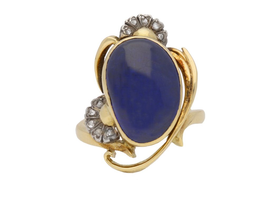 art nouveau sapphire diamond ring hatton garden berganza