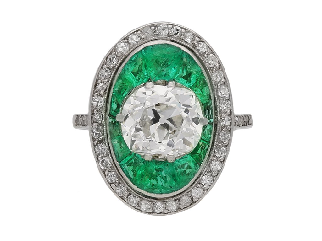 antique diamond emerald ring berganza hatton garden
