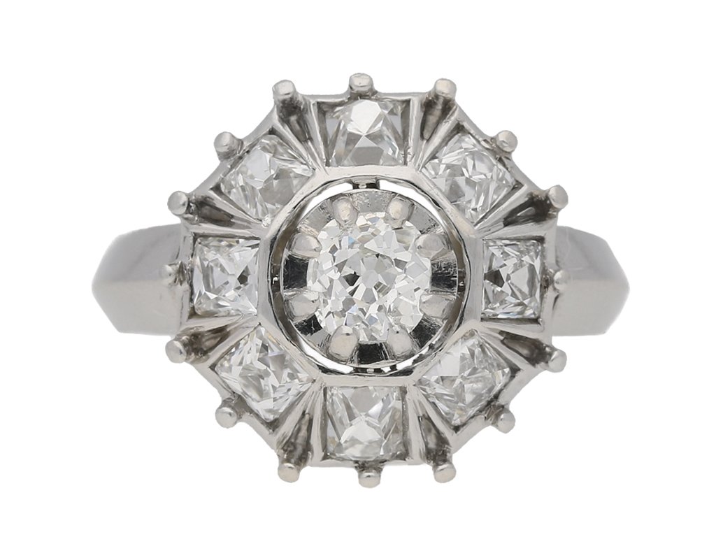  Art Deco diamond cluster ring berganza hatton garden