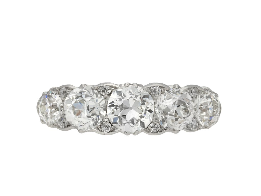 Edwardian five stone diamond ring hatton garden