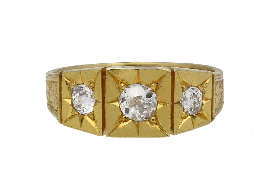 Victorian three stone diamond ring hatton garden berganza