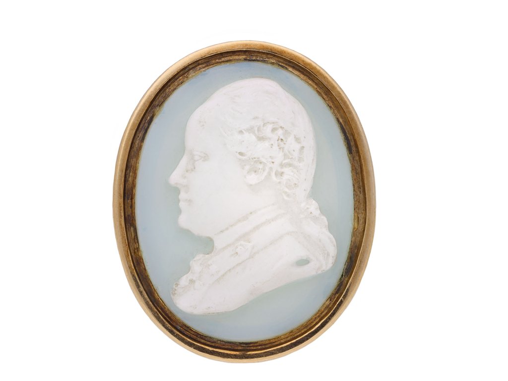 Early hardstone cameo ring of King George III. Hatton garden