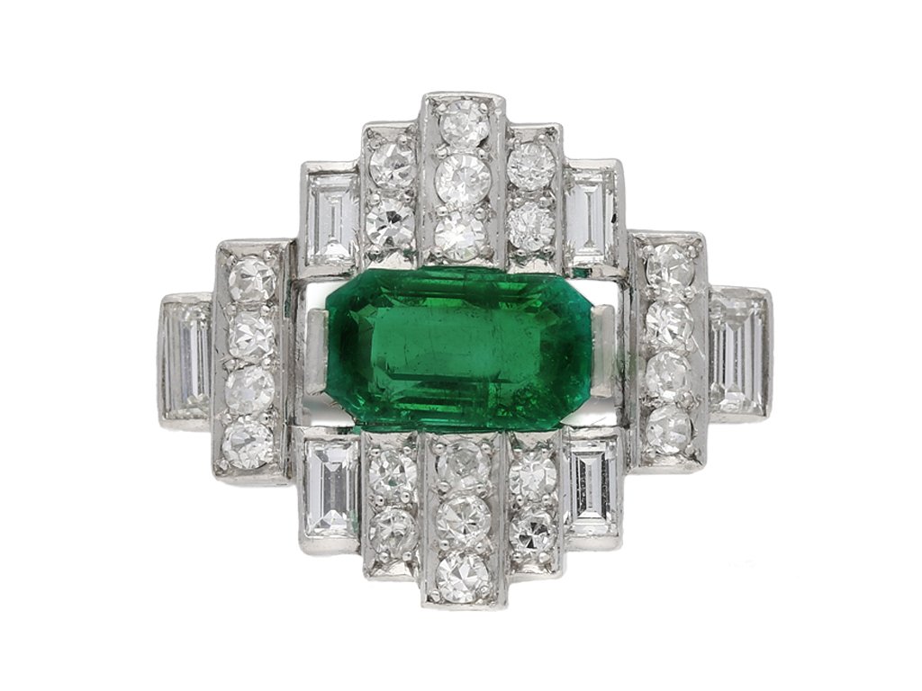 Colombian emerald diamond cluster ring berganza hatton garden