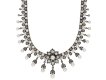 Antique natural pearl and diamond necklace
