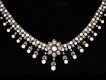 Antique natural pearl and diamond necklace