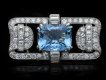 Aquamarine and diamond brooch berganza hatton garden