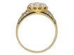 back view diamond enamel cluster ring. berganza hatton garden