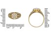 size view diamond enamel cluster ring. berganza hatton garden