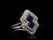 Art Deco sapphire and diamond cluster ring, circa 1925. Hatton Garden