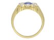 Ceylon sapphire diamond cluster ring berganza hatton garden