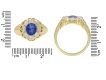 Ceylon sapphire diamond cluster ring berganza hatton garden